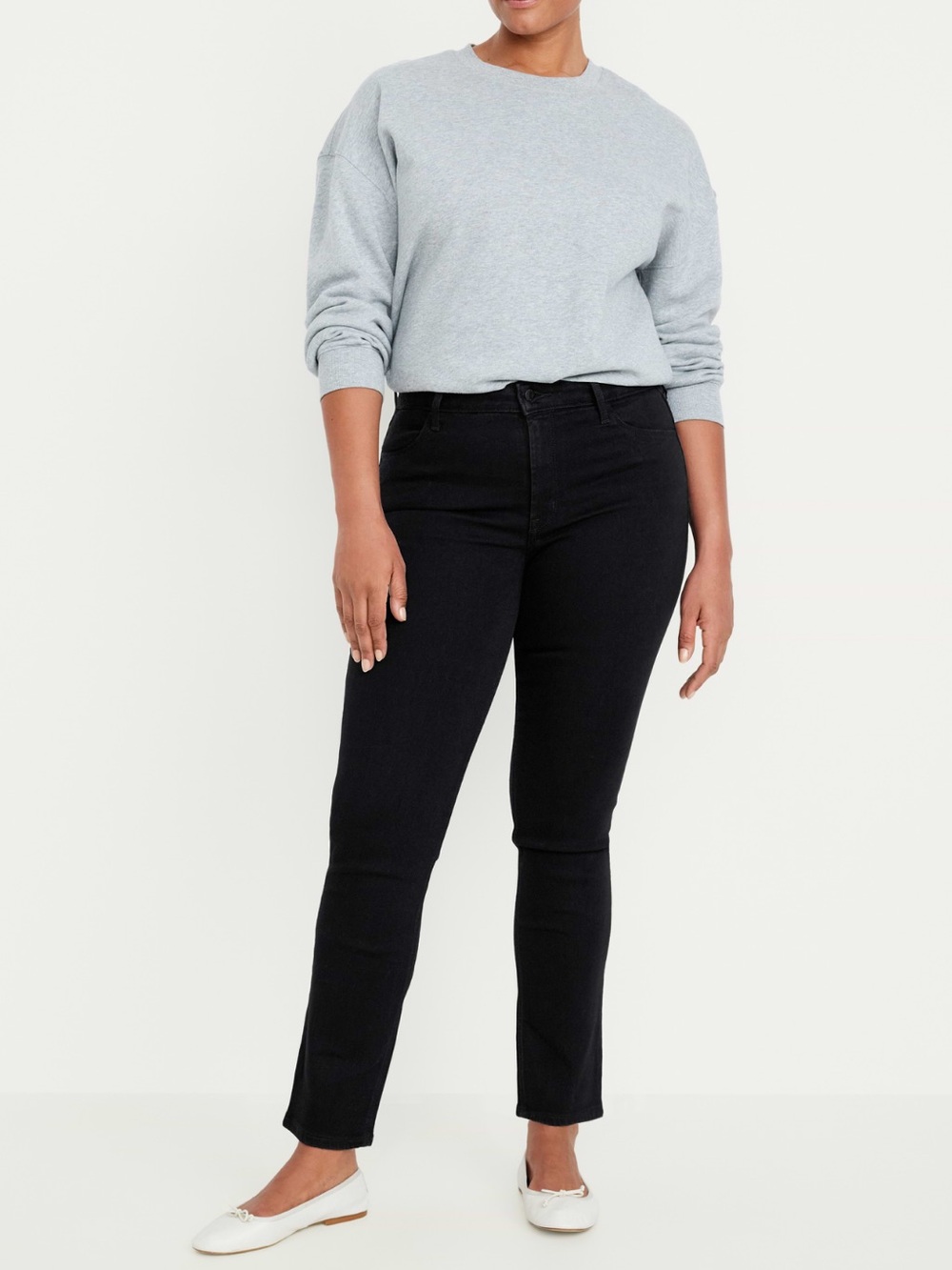 Old Navy Women’s High Rise WOW Straight Ankle Jeans, Size 16 Short, Black - Picture 8 of 10